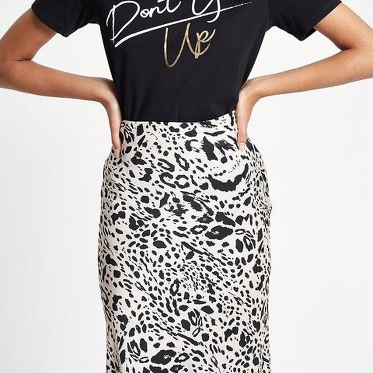 Leopard skirt river island sale