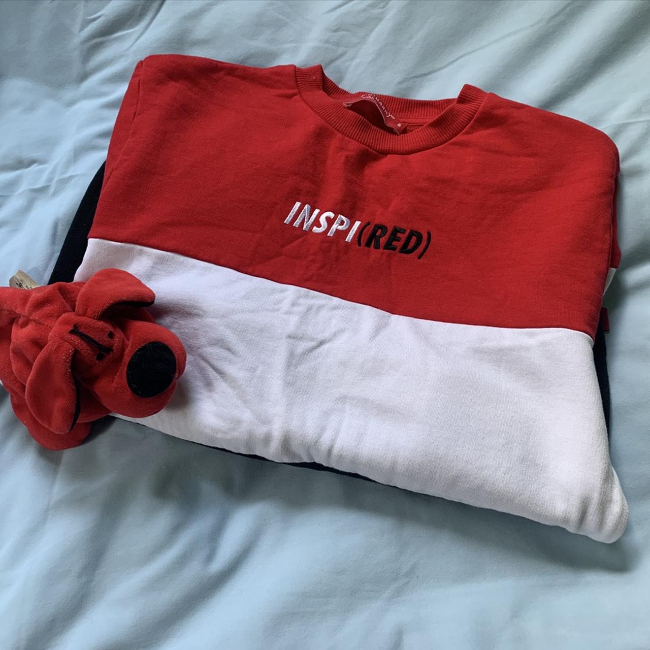 Primark Men's Red and Black Sweatshirt Depop