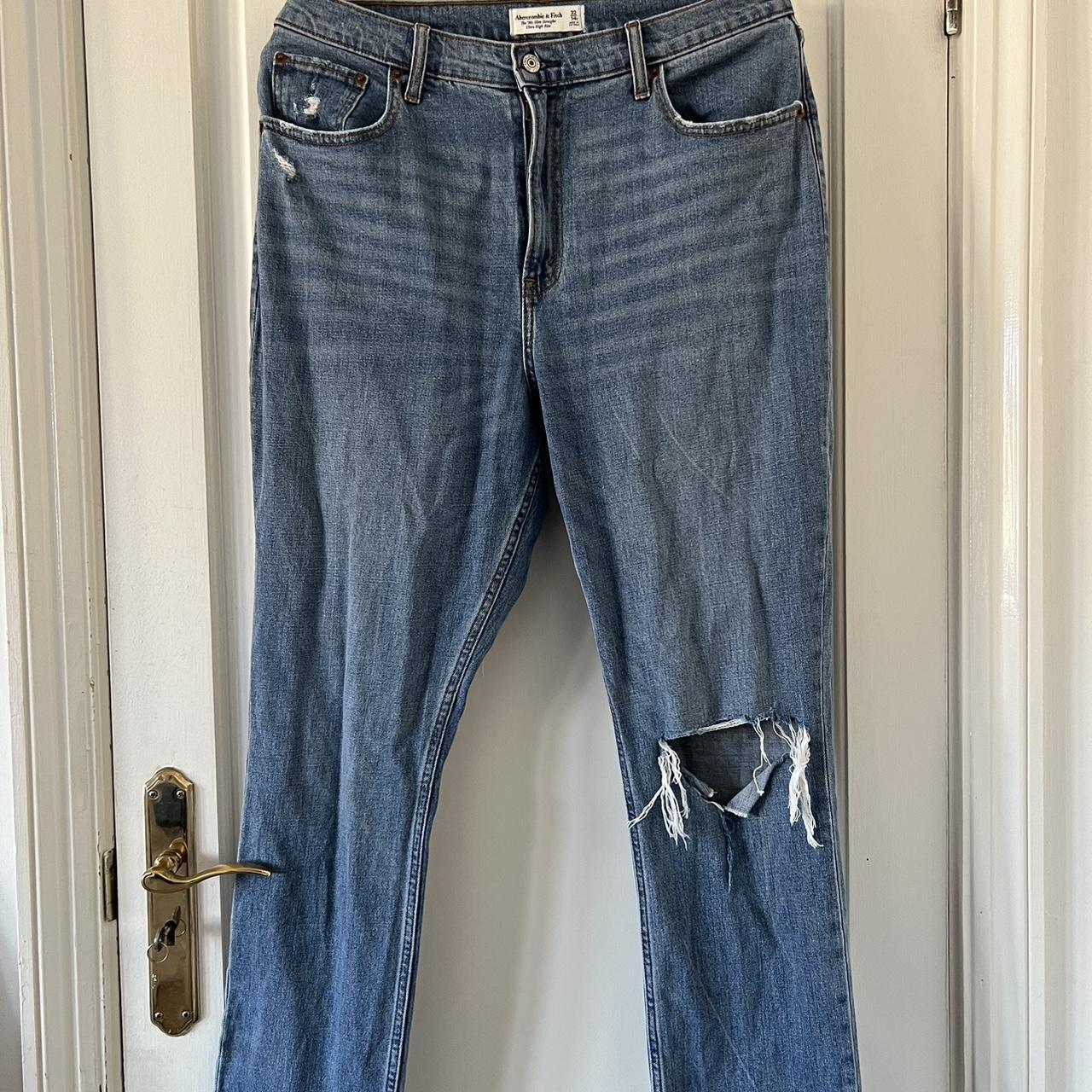 Abercrombie & Fitch - Curve Straight Ultra High... - Depop