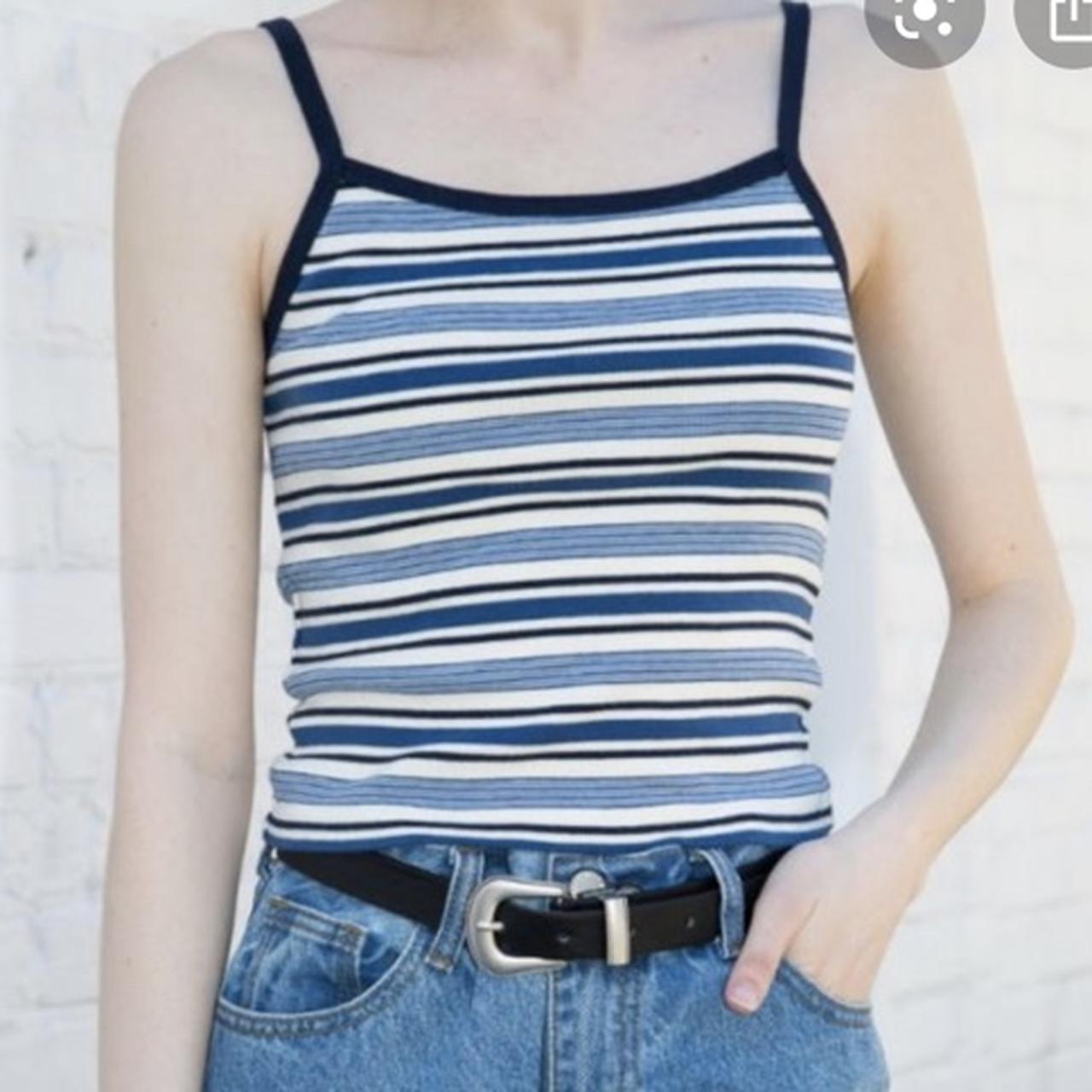 New! brandy melville crop multi colors striped Belle tank top NWT