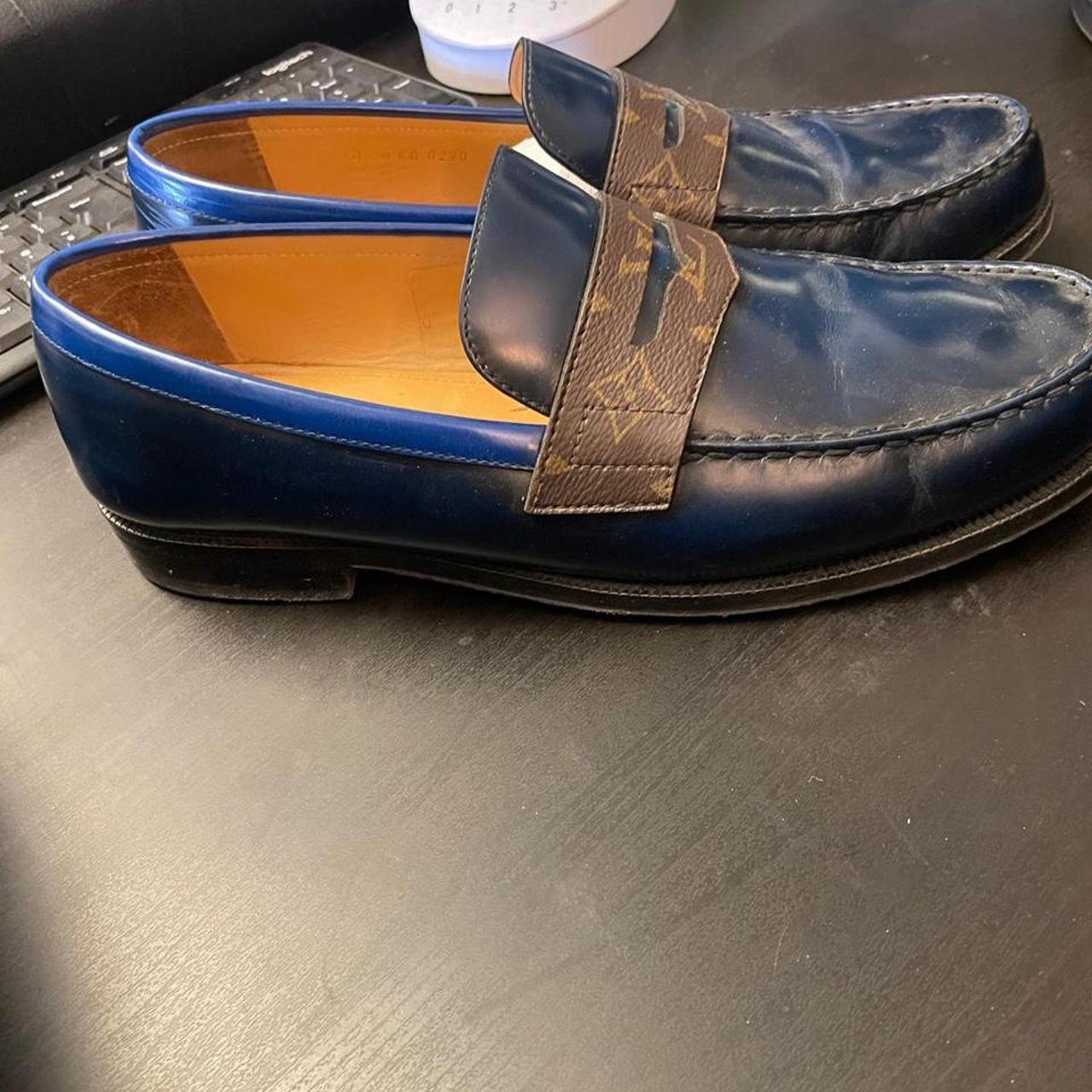 Louis Vuitton major loafer. Grained leather. These - Depop