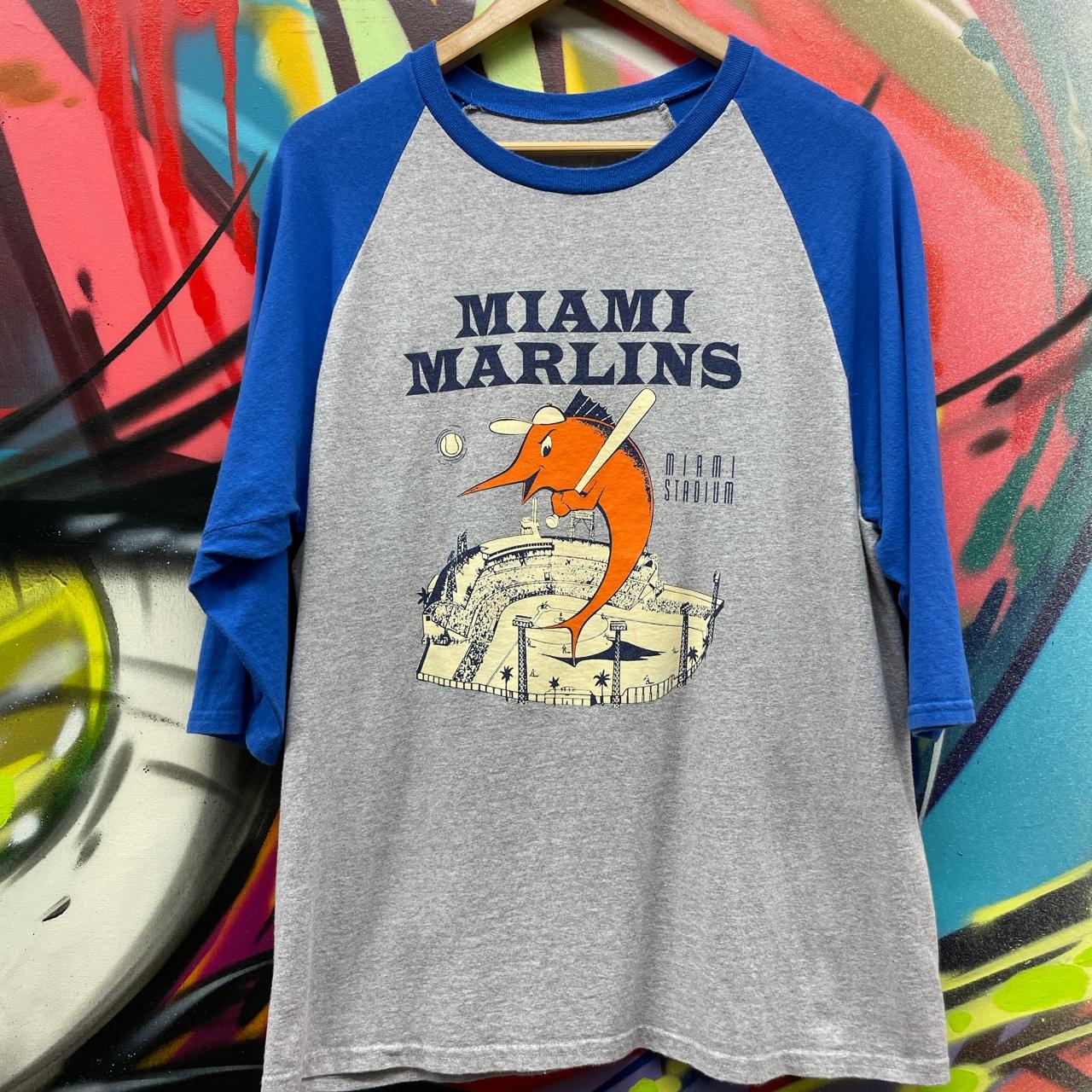 Nike BSBL Miami Marlins Polo Shirt Mens XL Gray - Depop