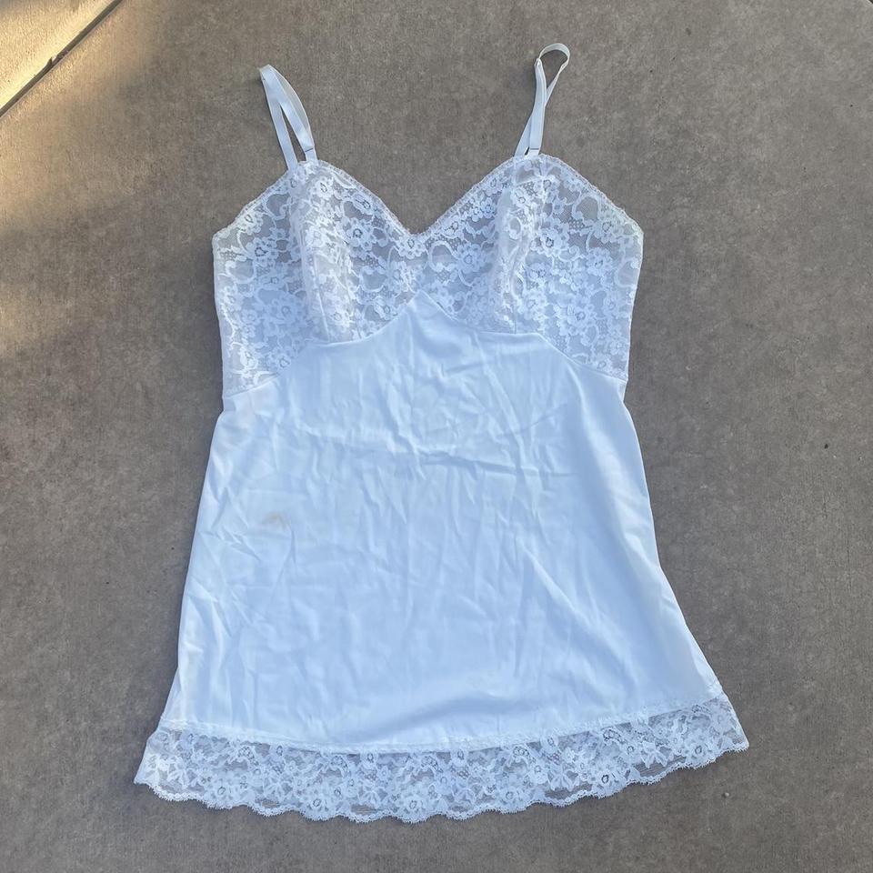 Vintage 90s Mint Green Lace Sheer Cami Lace sheer - Depop