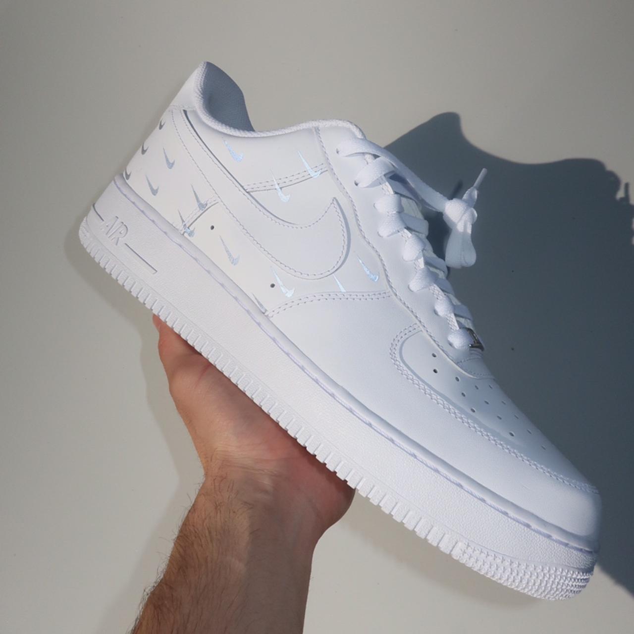 BUY Nike Air Force 1 Low White Grey Mini Reflective Swooshes