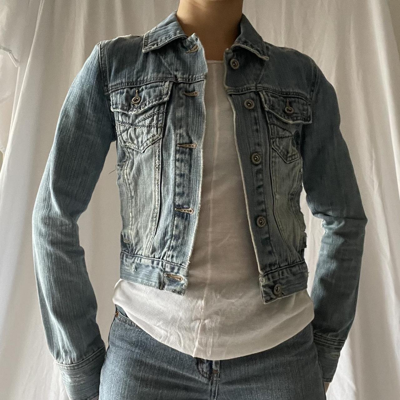 Vintage Aeropostale Cropped Jean Jacket Really Nice Depop