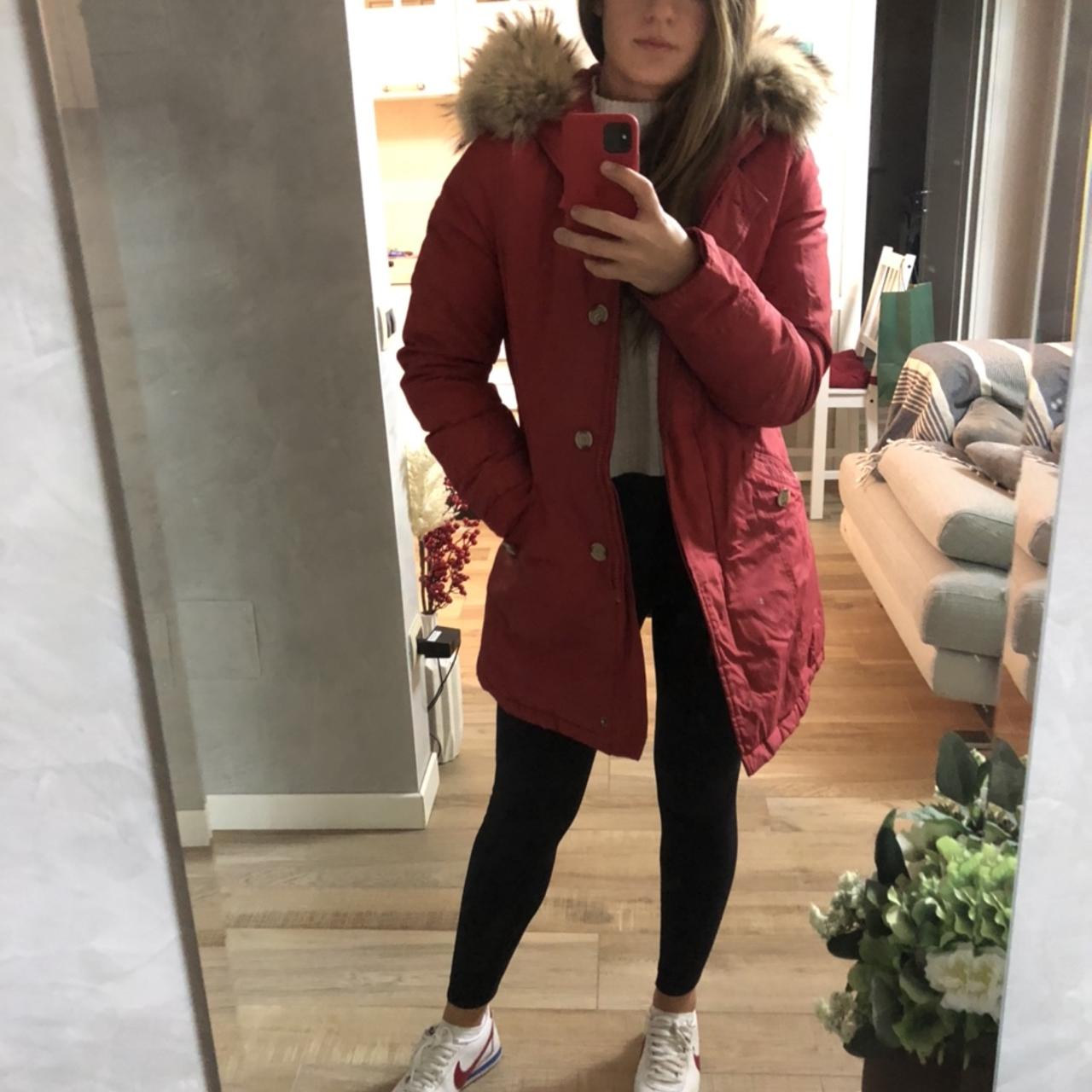 Woolrich parka, cappuccio fisso. Vestibilità... - Depop