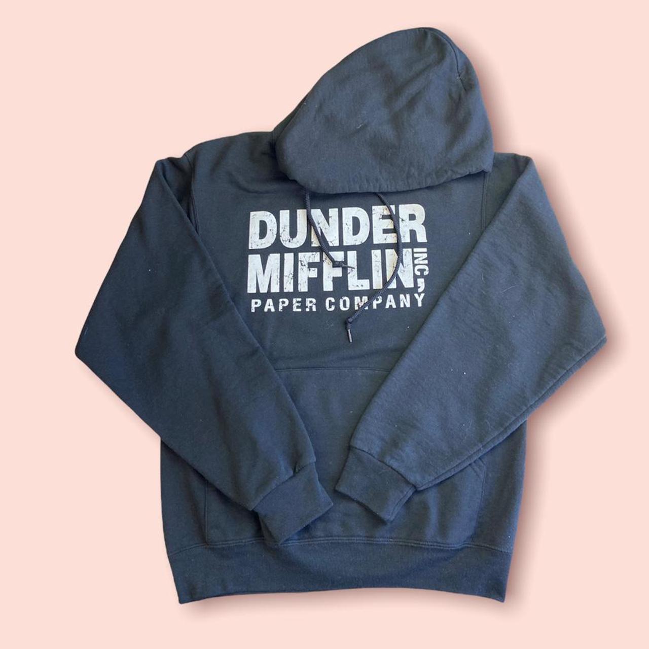 Dunder Mifflin Hoodie the office hoodie in black.... Depop