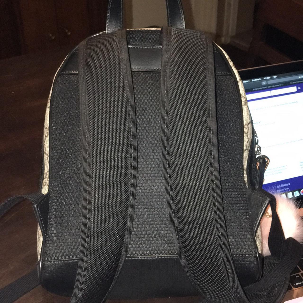 GG Supreme mini backpack Suede lining inside Gold - Depop