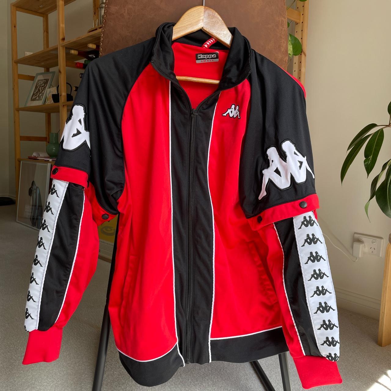 Black and red kappa tracksuit online