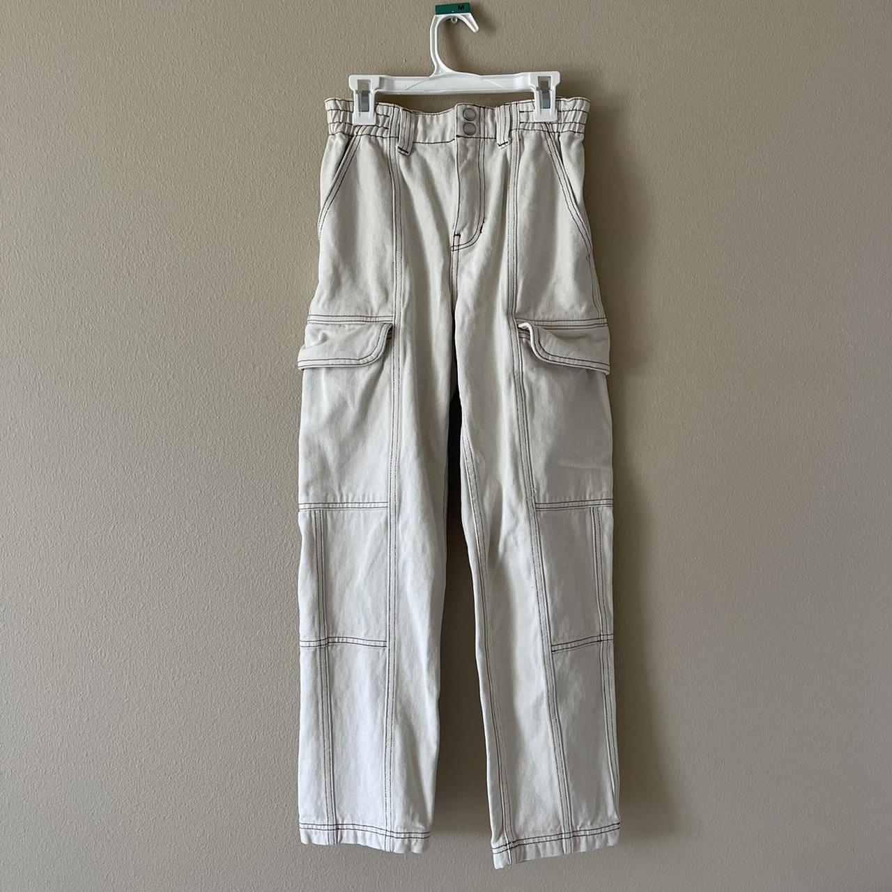 - Pacsun cargo pants - Cream/off white color with... - Depop