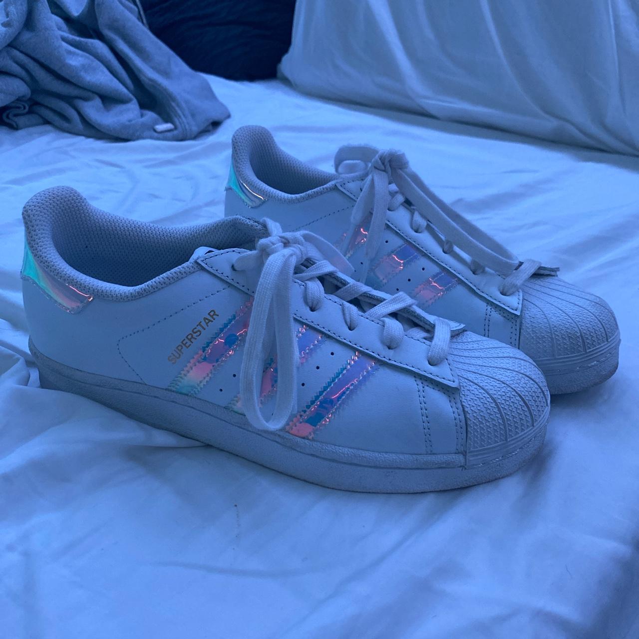 100% AUTHENTIC adidas iridescent superstars that are... - Depop