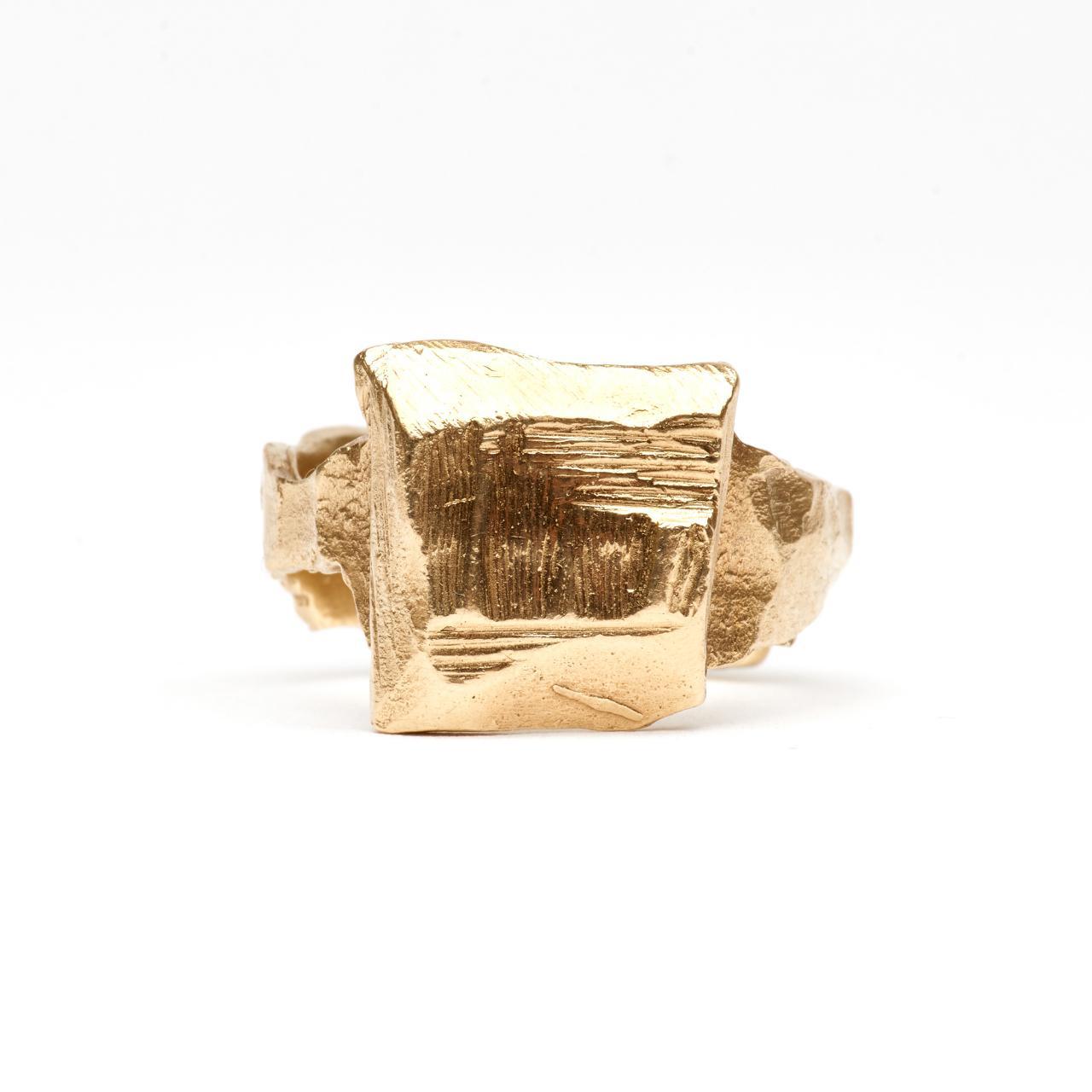 9k Solid Gold Square Signet Ring Hand Made To Depop 9k-solid-gold-square-signet-ring-hand-made-to-depop