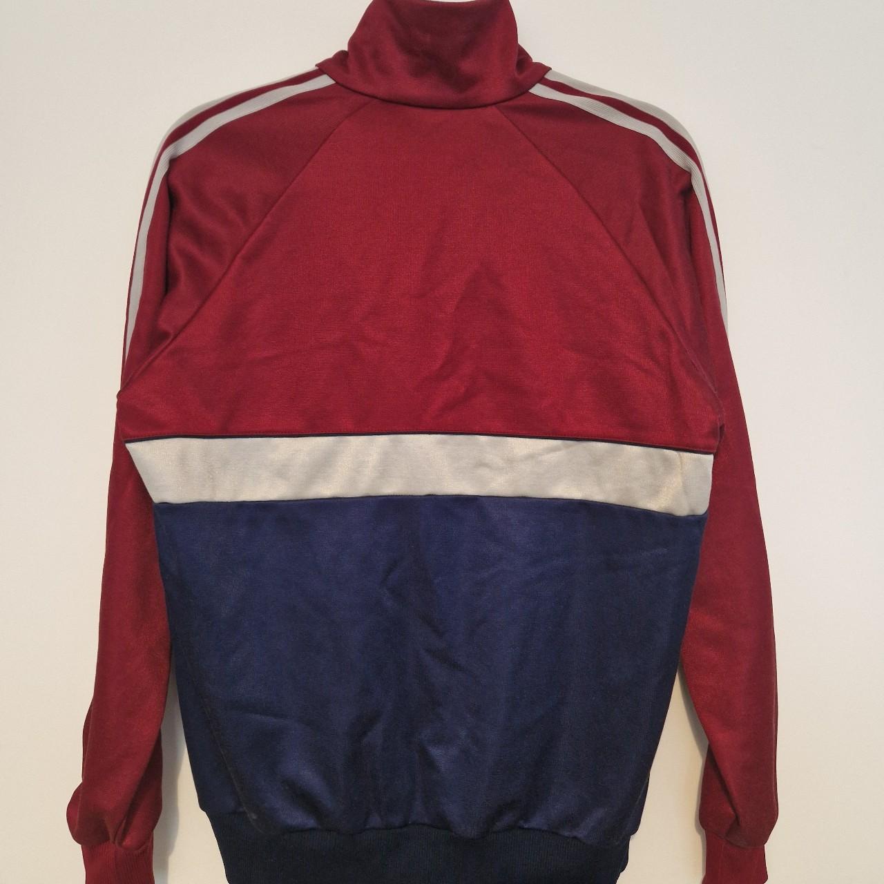 Adidas Men's Burgundy and Navy Sweatshirt | Depop