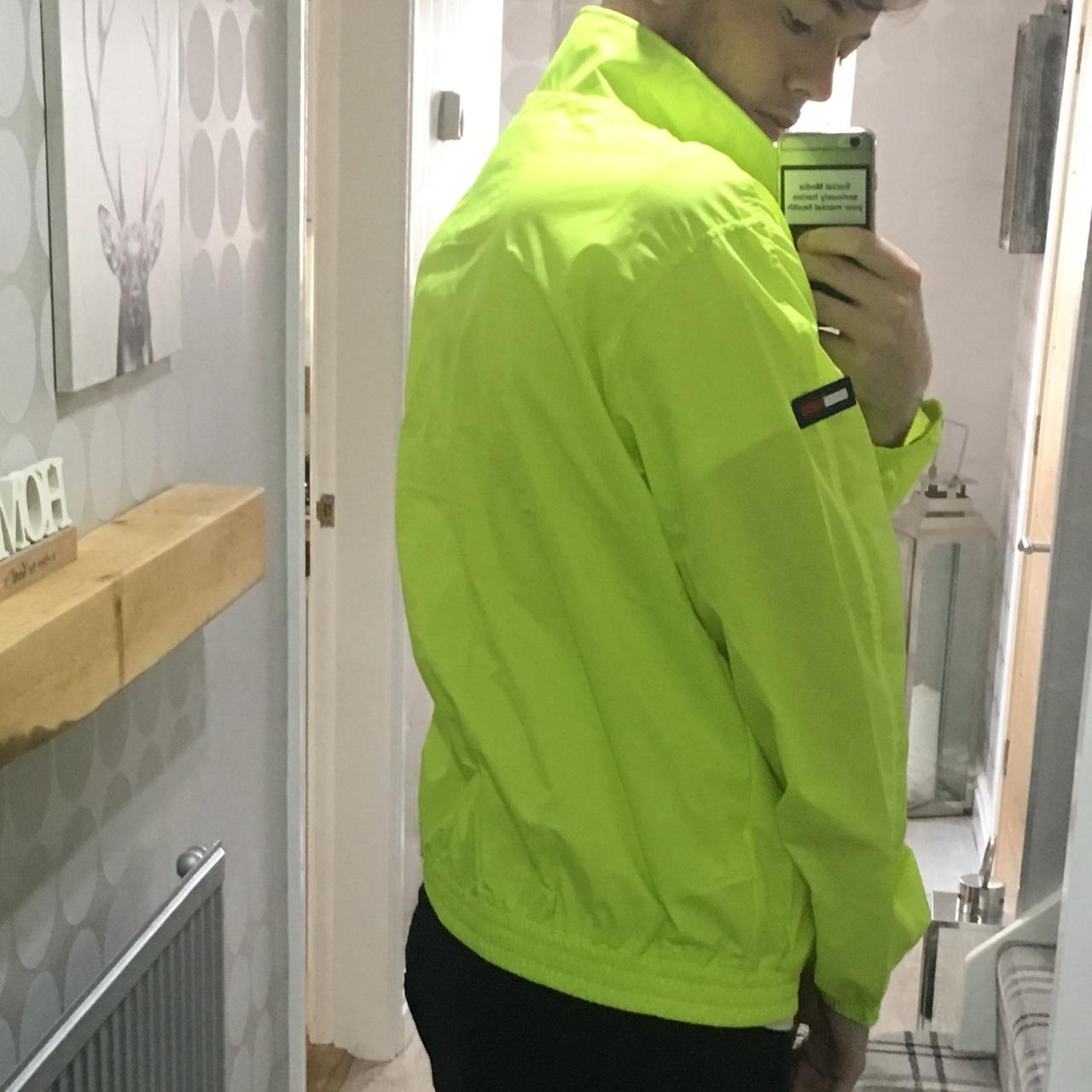 Tommy hilfiger neon green jacket hot sale