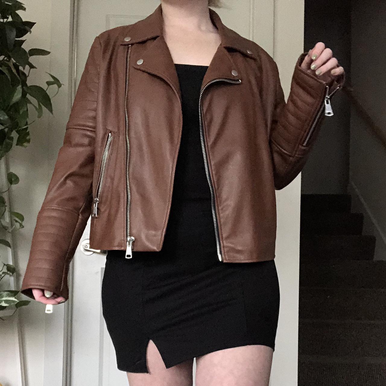 7 for all mankind faux leather jacket