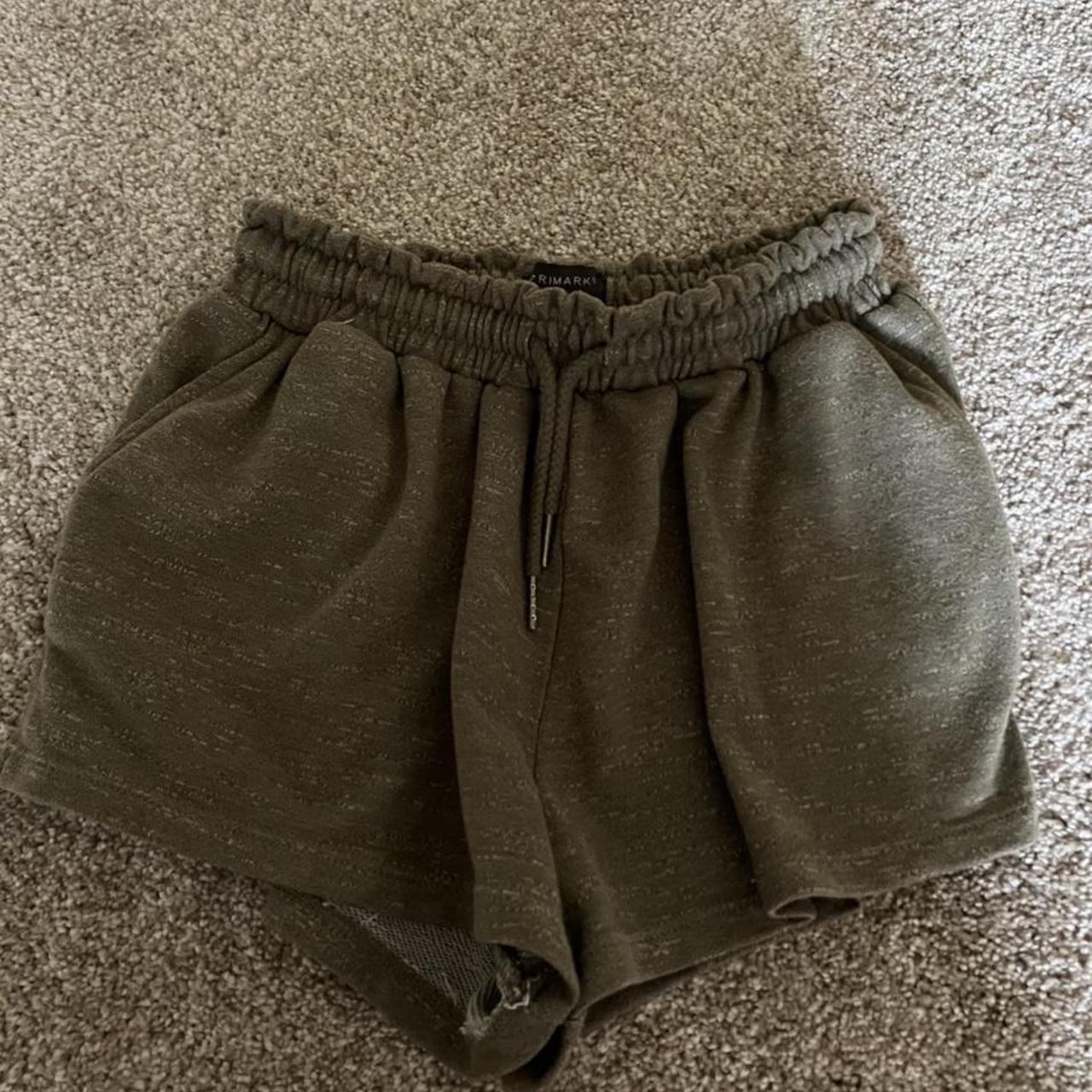 olive green sweatshorts