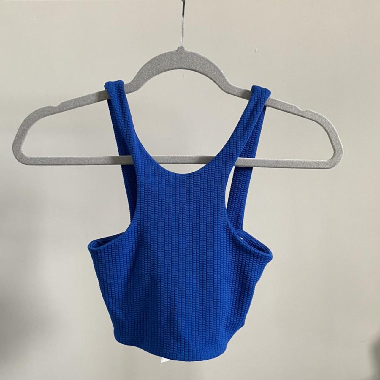 Zara Crop Top • electric blue colour • brand new... Depop
