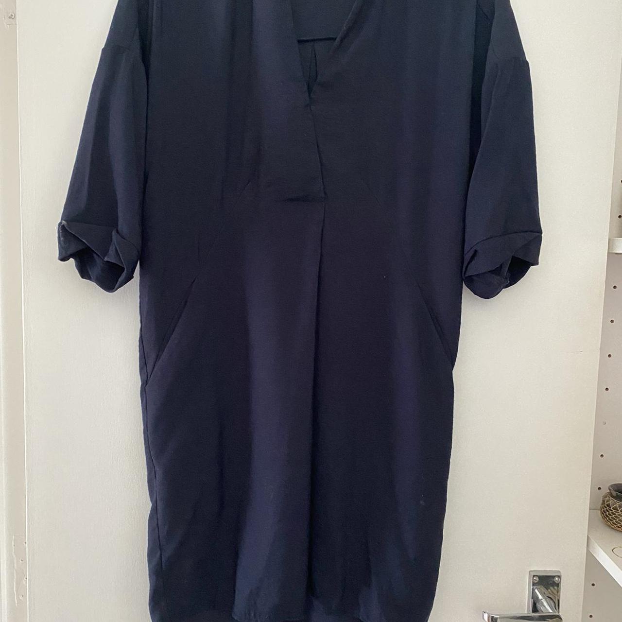 Whistles iconic Lola dress in navy blue. Perfect... Depop