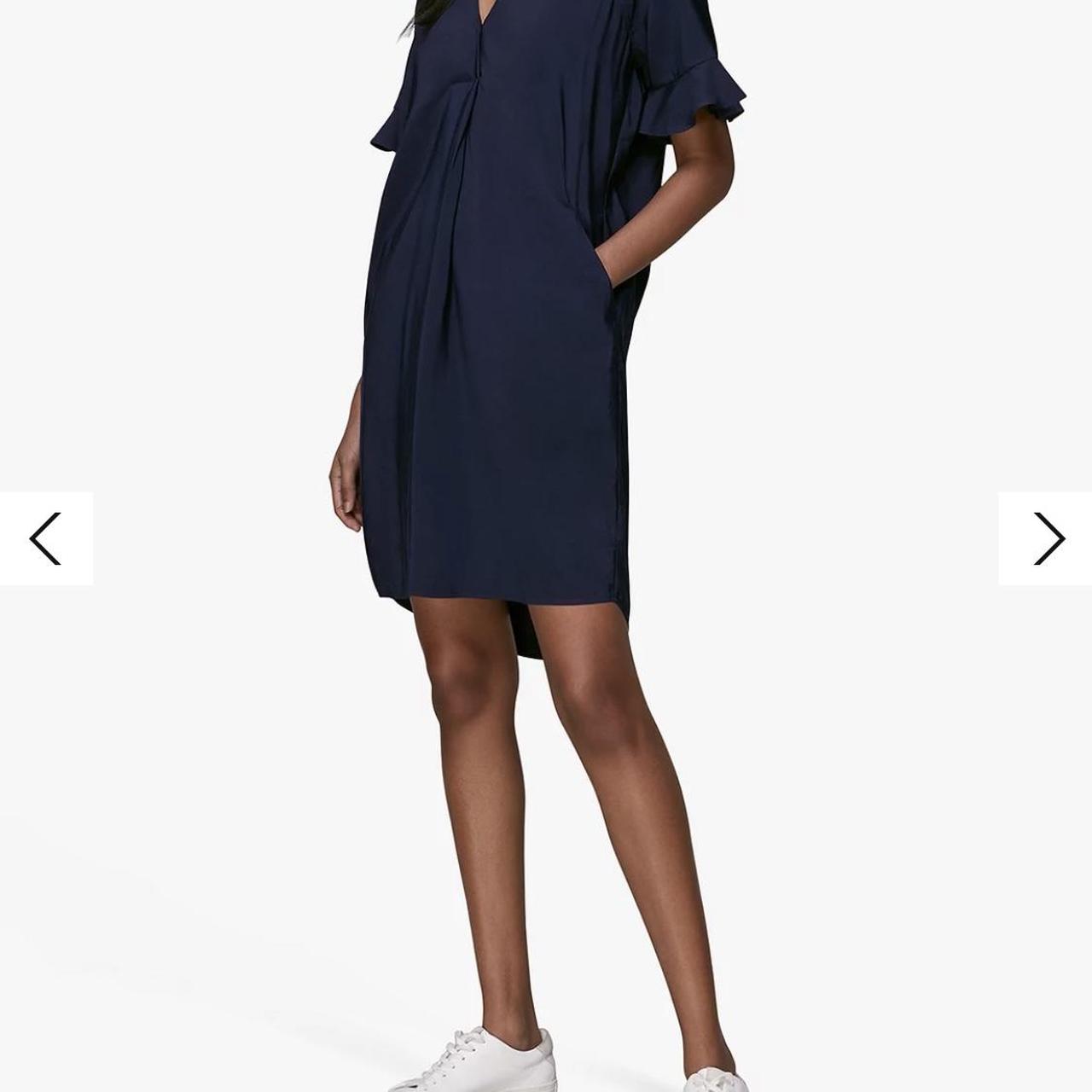 Whistles iconic Lola dress in navy blue. Perfect... Depop