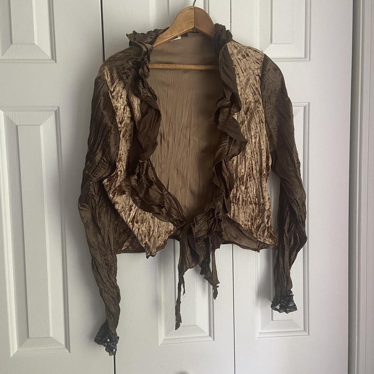 Jean-Paul Gaultier Women's Brown and Gold Blouse (4)
