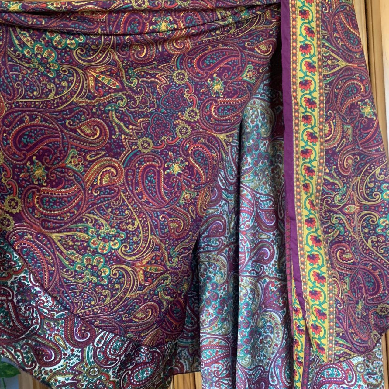 Sweet sari wrap skirt- tree of life Will fit... - Depop