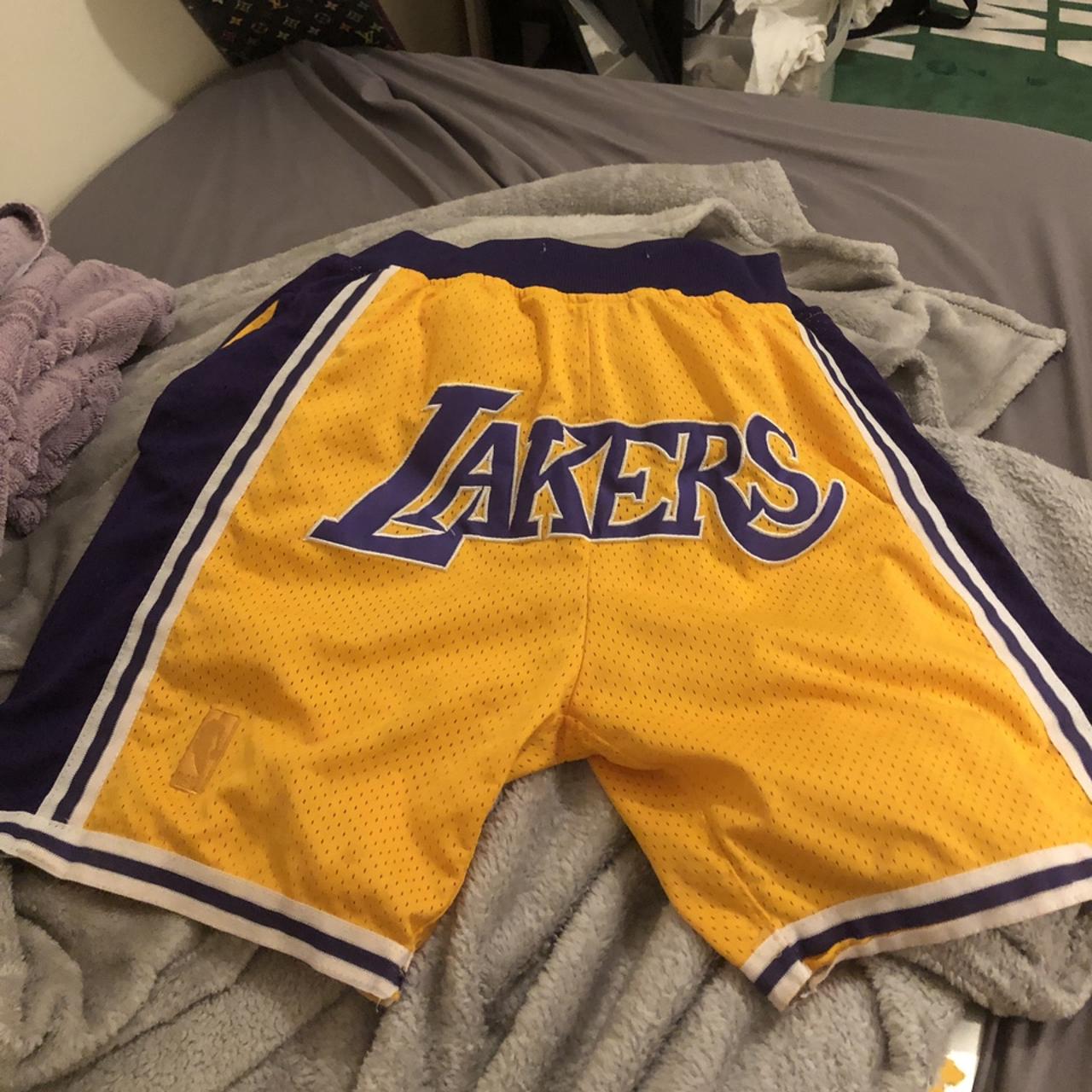 Louis Vuitton x Custom Lakers Shorts Monogram Louis - Depop