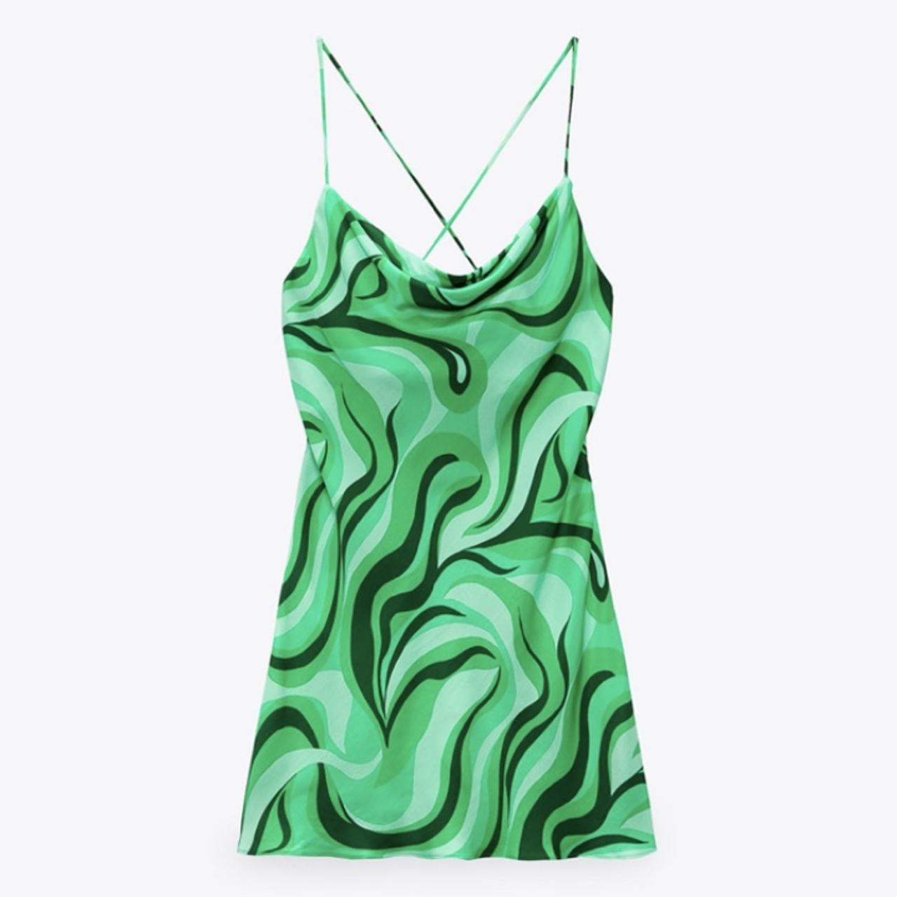 Zara Green Swirl Dress •Sold out online ...