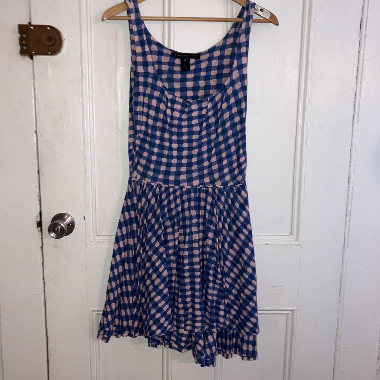 Marc by Marc jacobs casual pink n blue plaid dress... - Depop