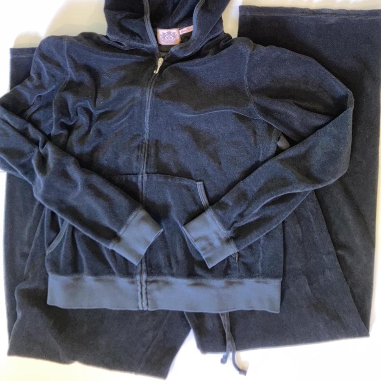 Vintage Y2K black terry cloth juicy couture... - Depop