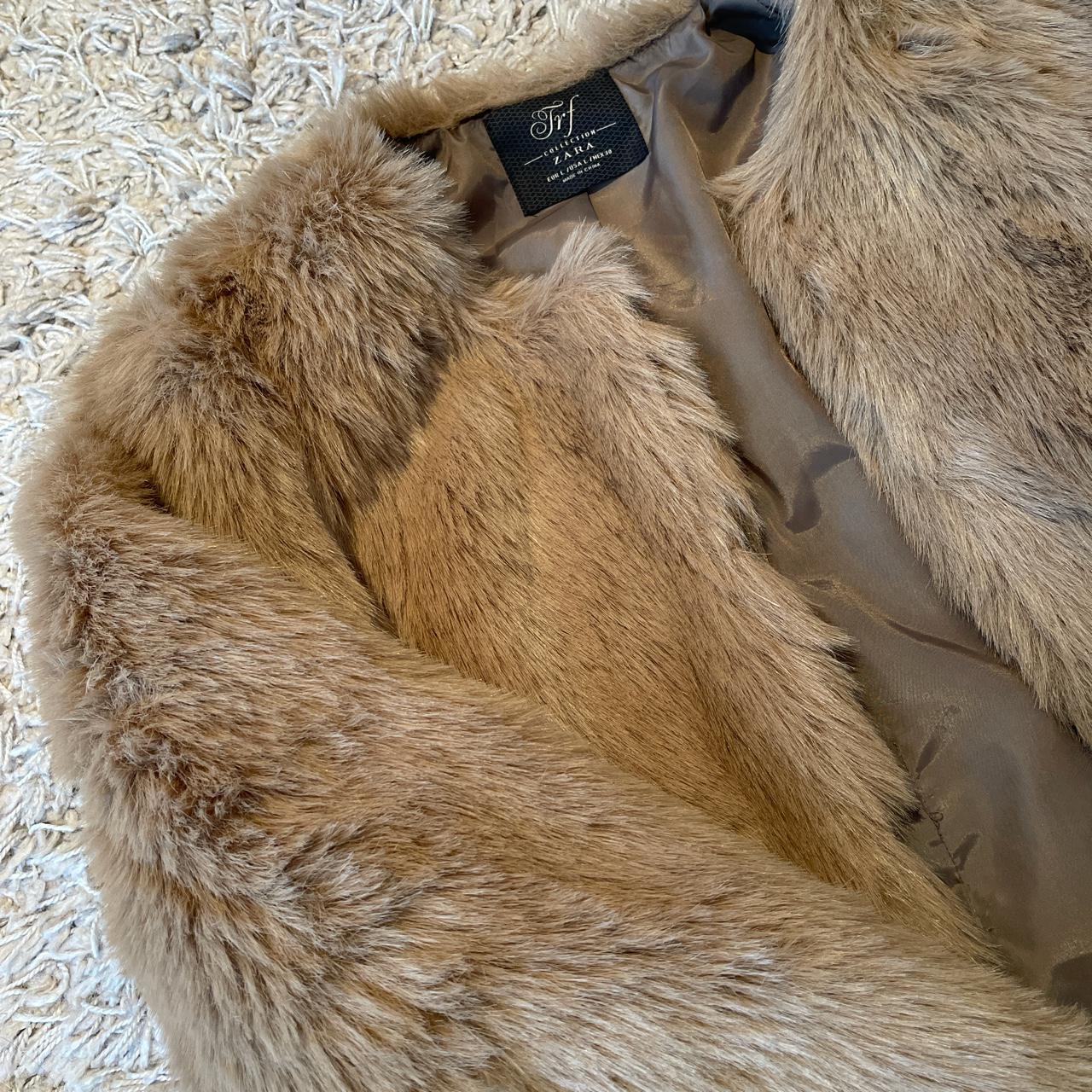 Zara trf fur on sale coat