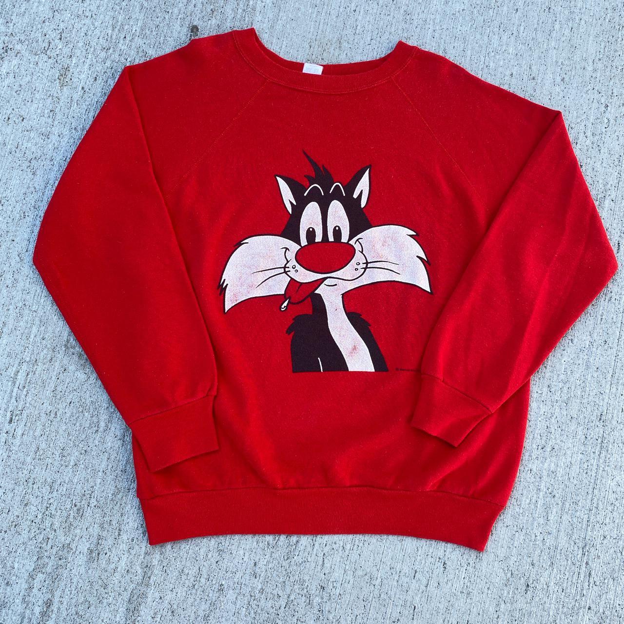 Vintage 80s Looney Tunes Sylvester The Cat Sweater...