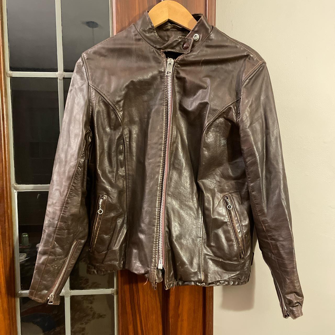 60s style leather jacket