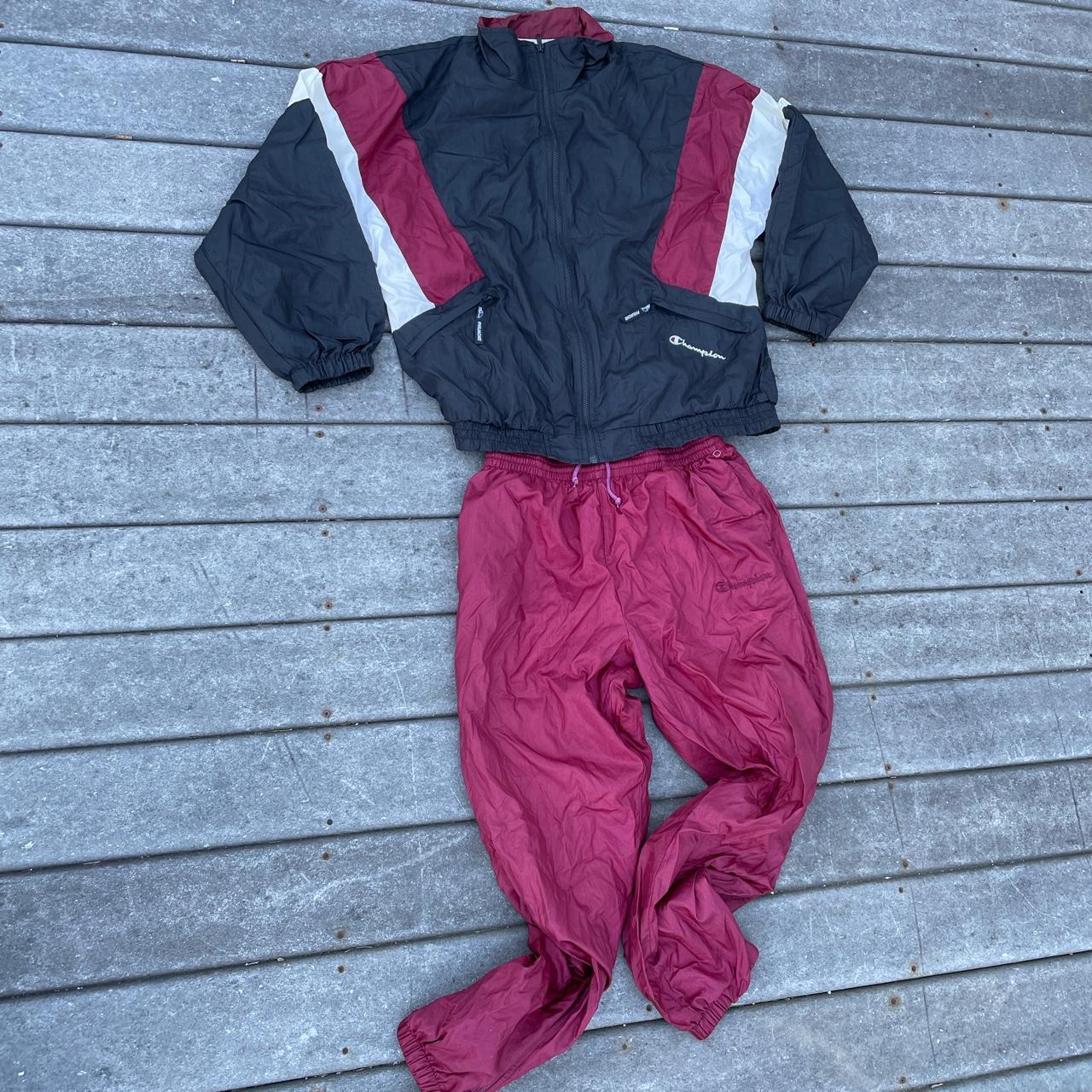 Vintage 90s Champion Track Suit XL. Jacket labeled... - Depop