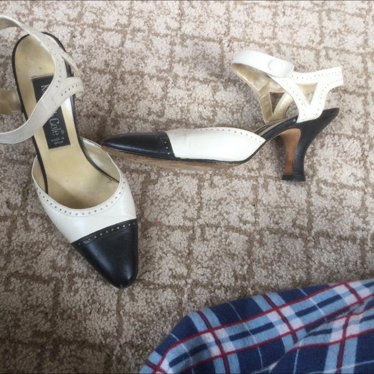 Kenneth Cole New York Black And White Heels Size Depop