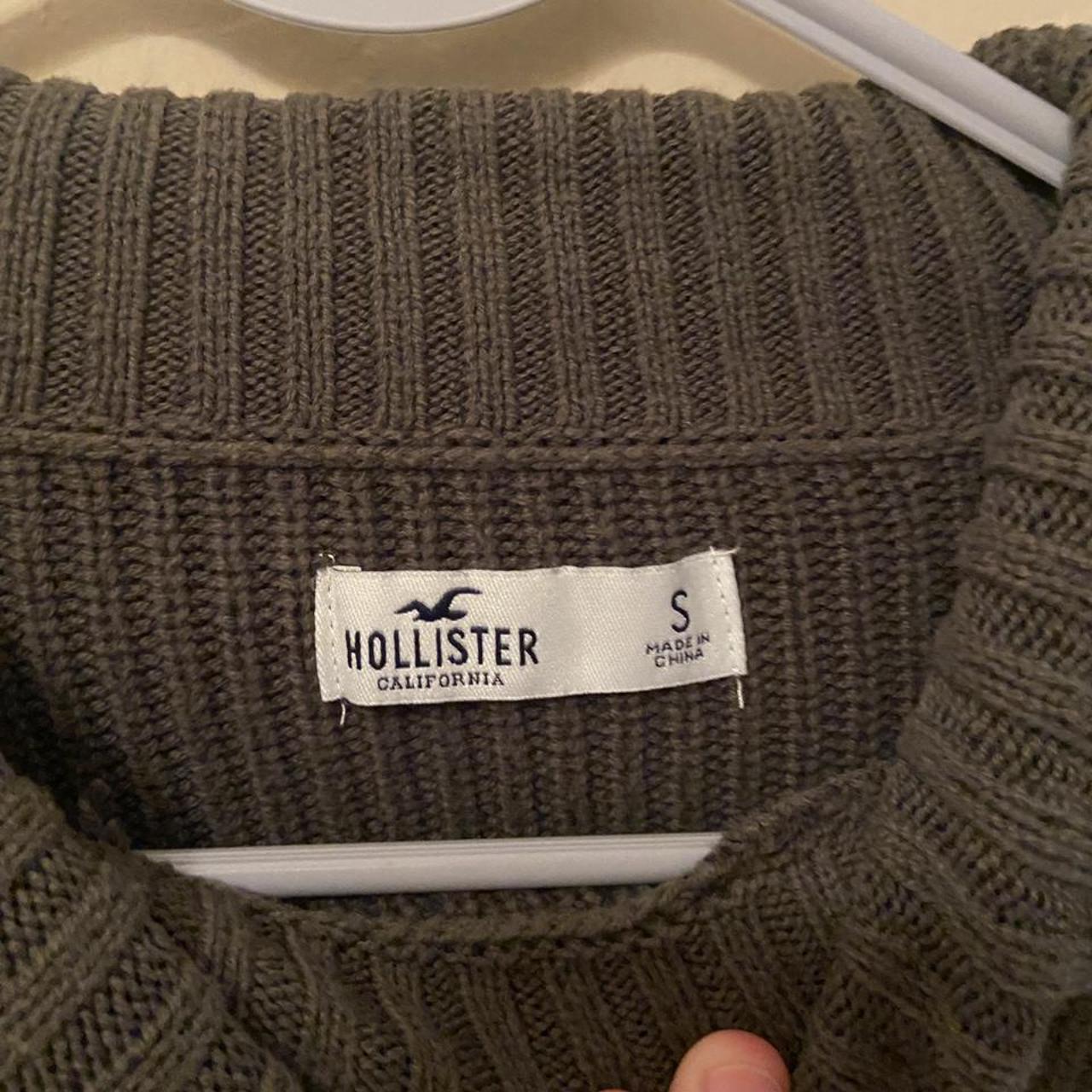 dark green/brown hollister turtleneck sweater. worn... - Depop