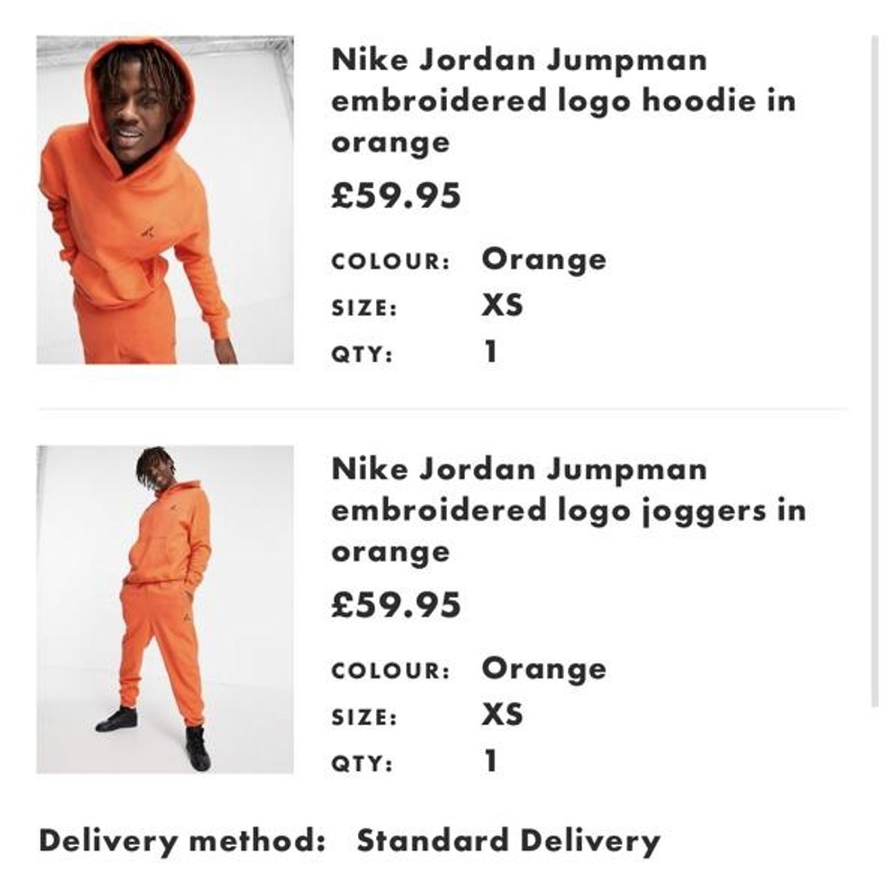 Orange Jordan Tracksuit Worn a few times basically... Depop