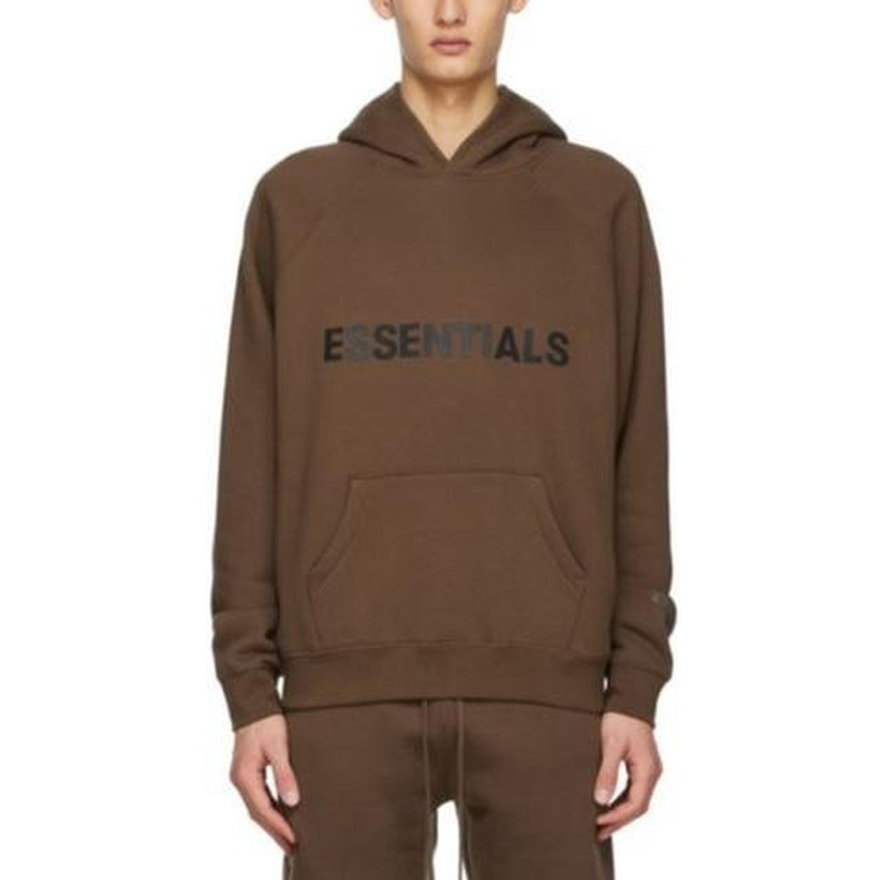 brown essentials hoodie