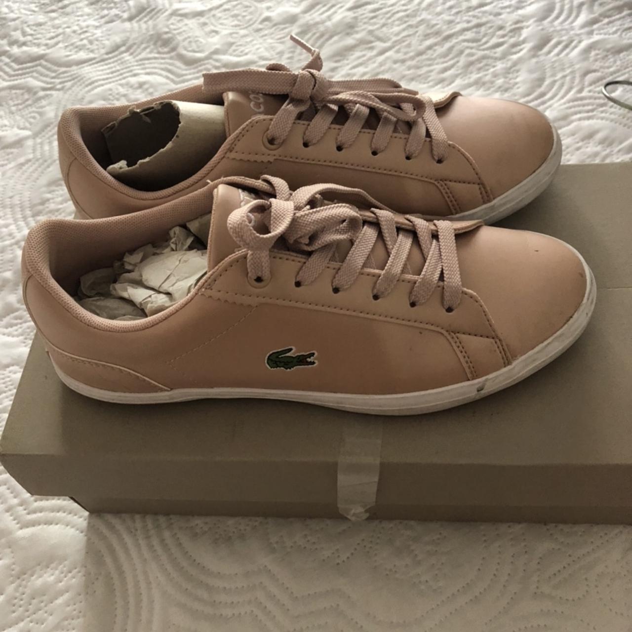 Lacoste Shoes Peach colour Size 37 Worn few times... - Depop