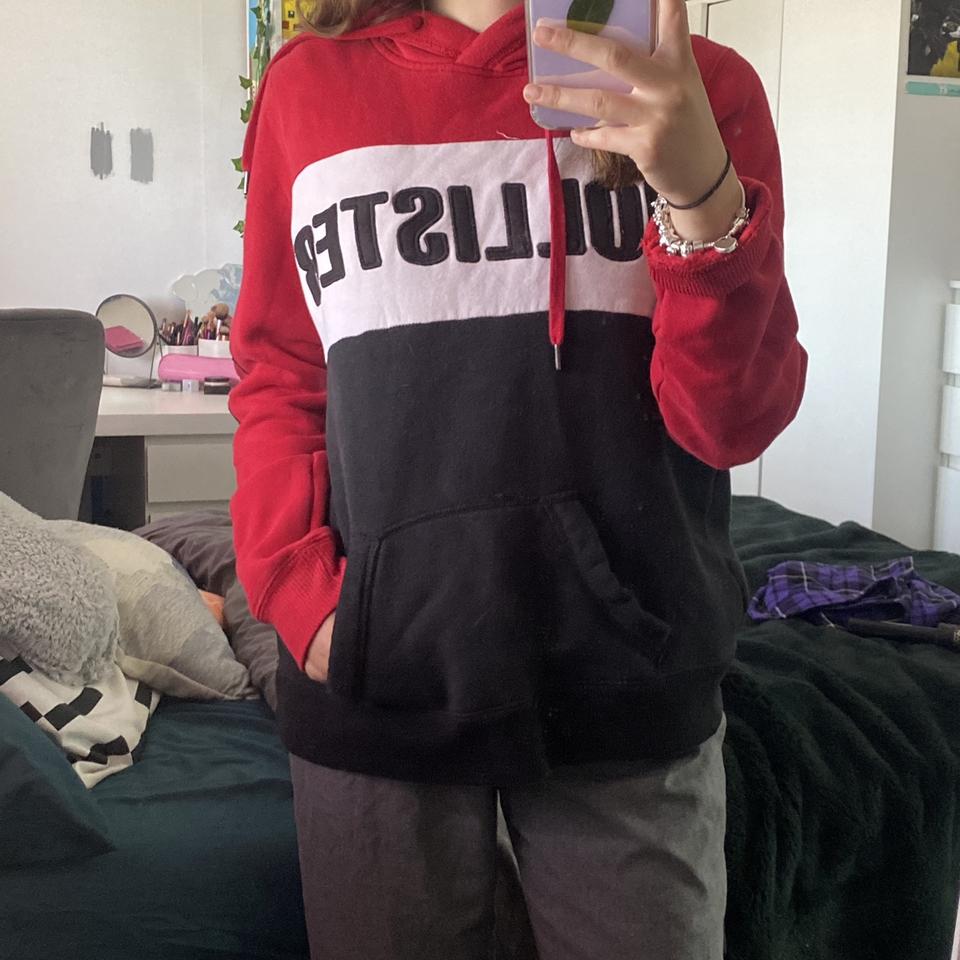 Red and store white hollister hoodie