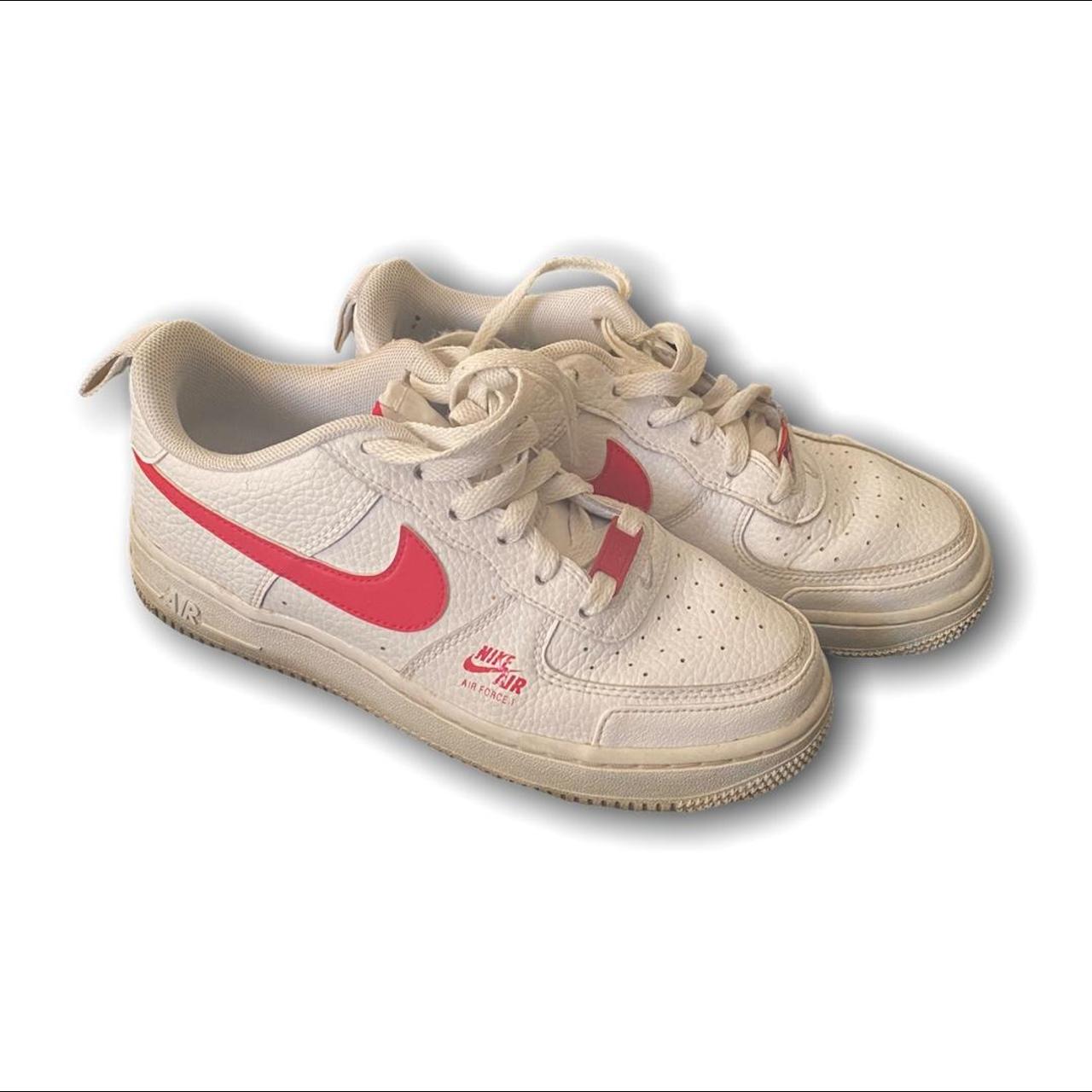 Red tick Nike airforce 1 Size 4 Junior Depop