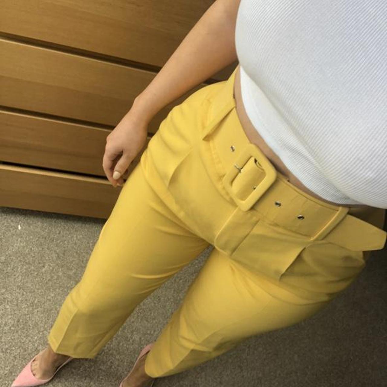 Cigarette trousers  Light yellow  Ladies  HM IN