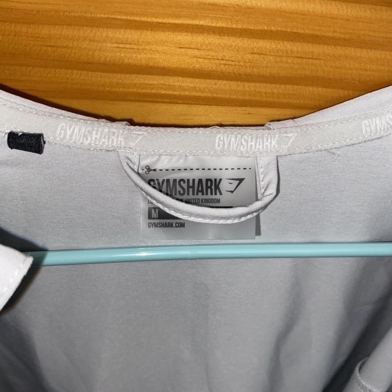 Gymshark Men's Grey and White Jacket Depop