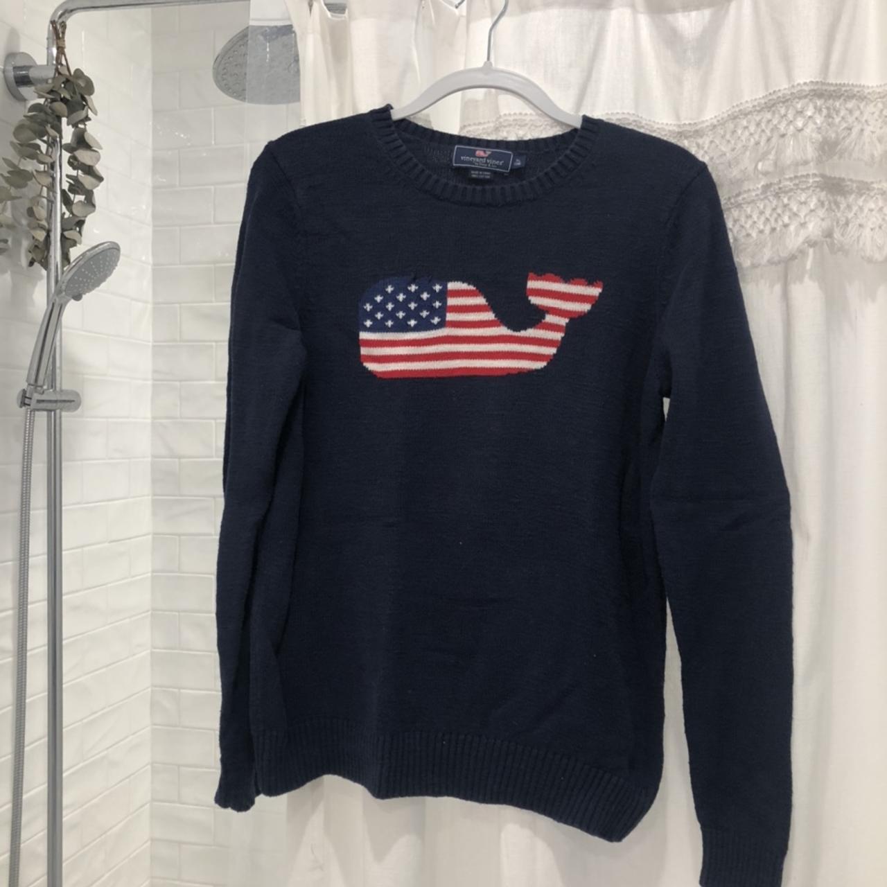 VINEYARD VINES American flag whale sweater! Perfect... - Depop