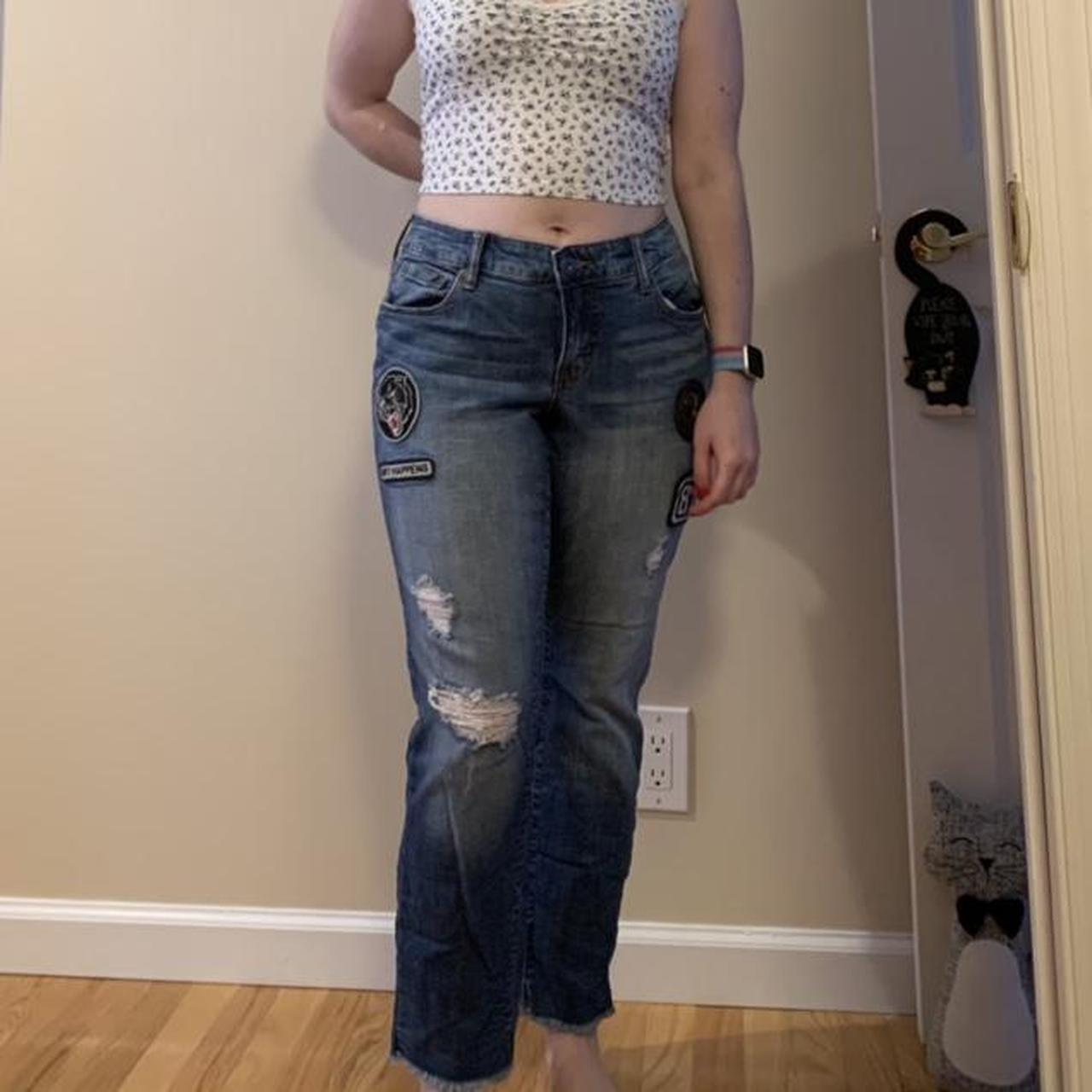 Torrid Size 10 Mid/Low Rise Cropped Distressed Depop