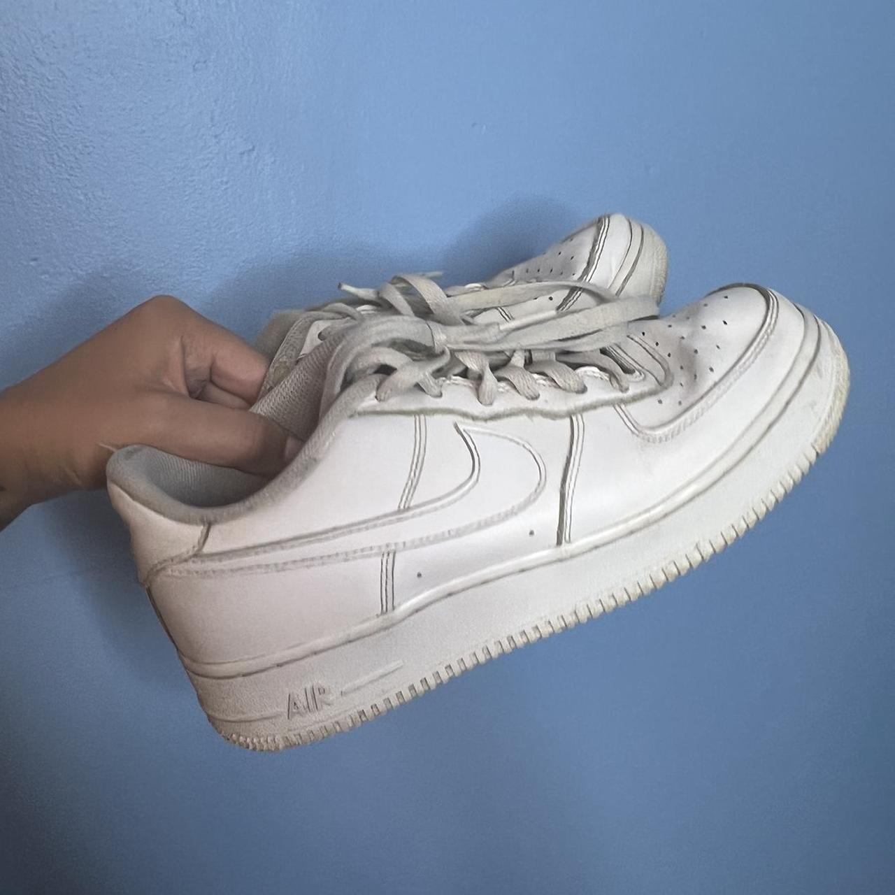 WHITE CLASSIC NIKE AIR FORCE ONES AF1s SNEAKERS... - Depop