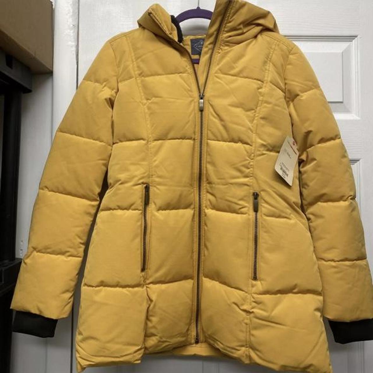 st johns bay puffer jacket Mustard Yellow... - Depop