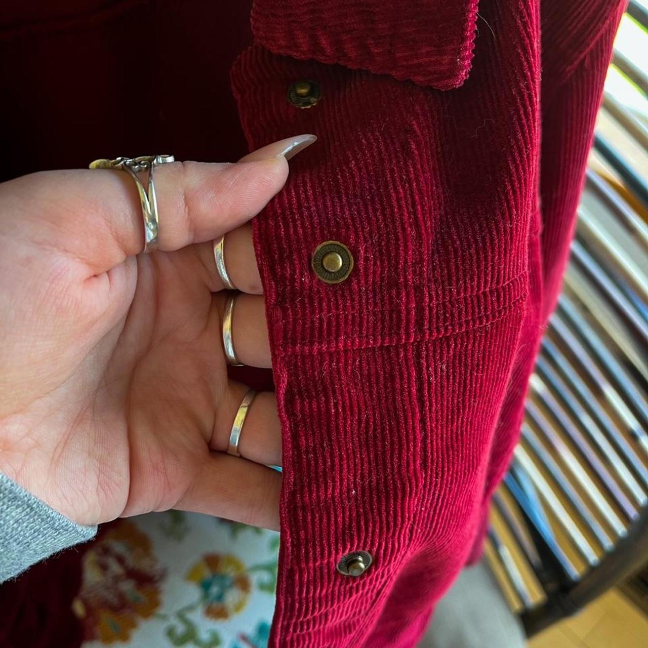 Product Image 3 - Cherry red corduroy jacket, with