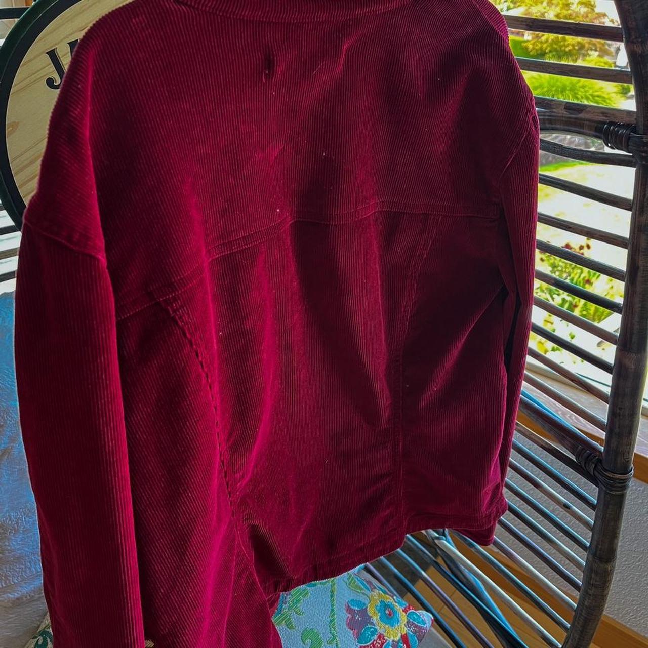 Product Image 4 - Cherry red corduroy jacket, with