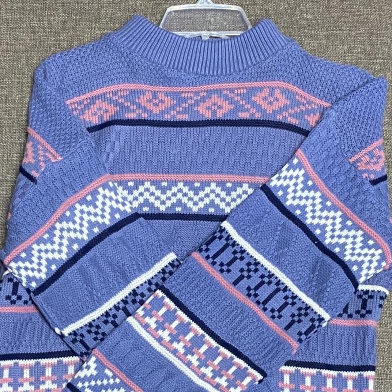 Rose Women's Pink and Blue Jumper (2)