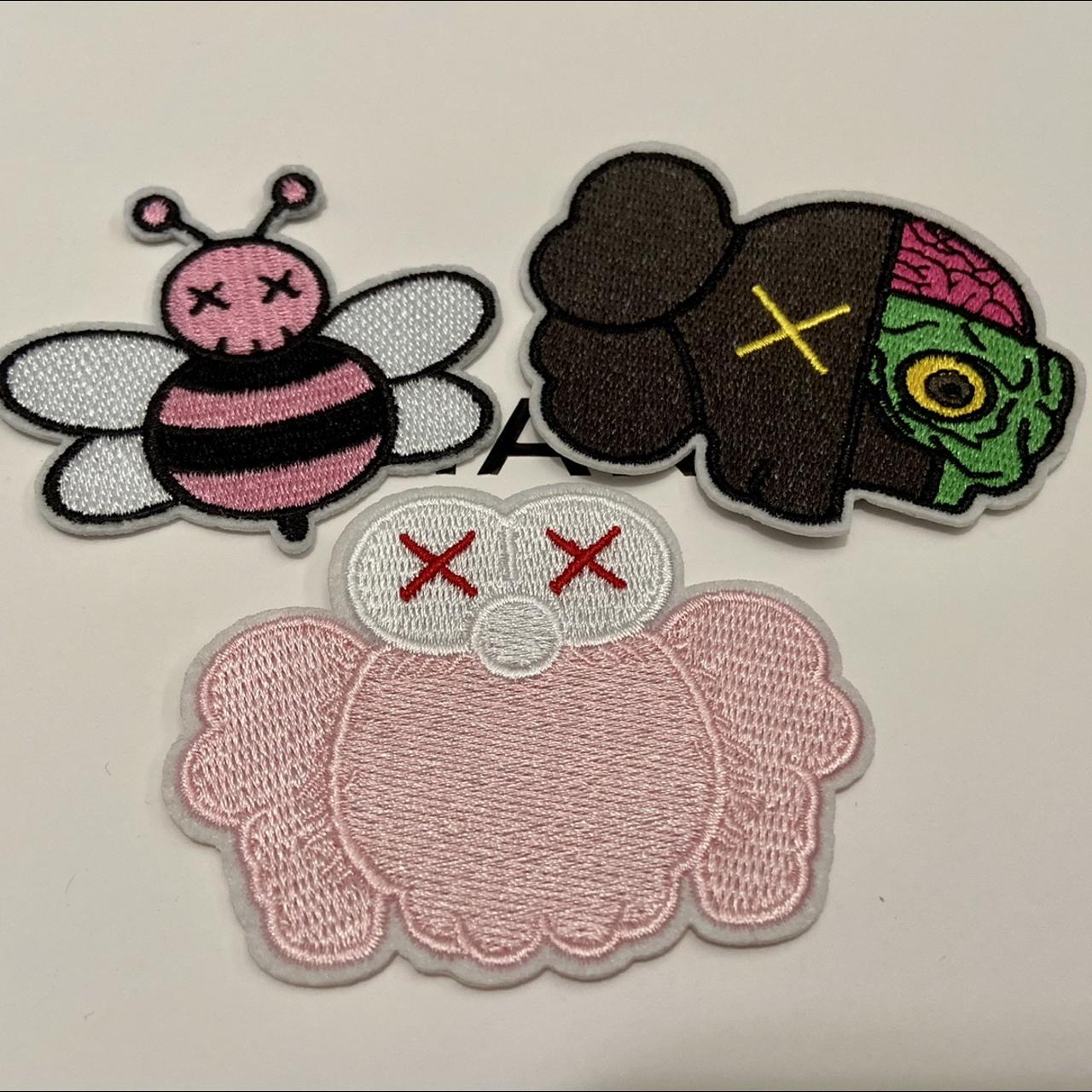 Kaws Patch Set All Three Embroidered Patches Depop